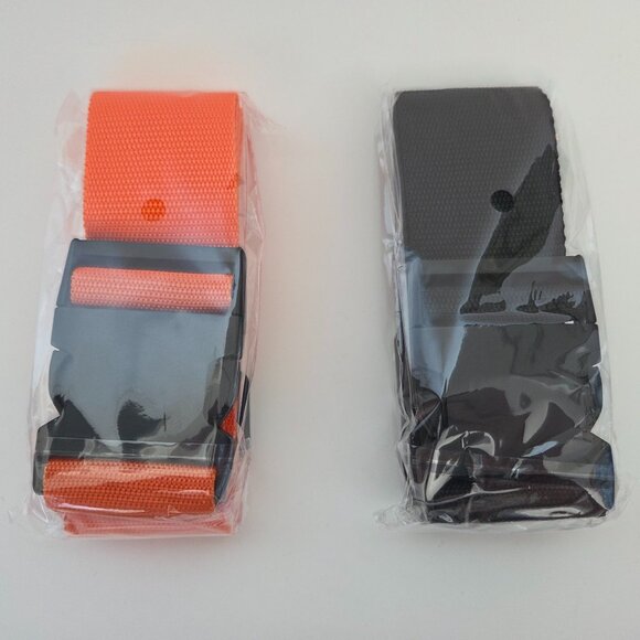 Adjustable Luggage Straps – Black & Orange– New - Picture 2 of 8